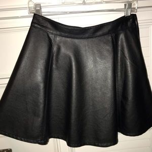 Faux leather H&M skater skirt. Size 6
